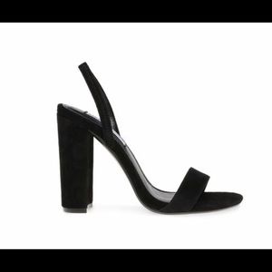 Steve Madden Cameo Black Suede Dress Sandals